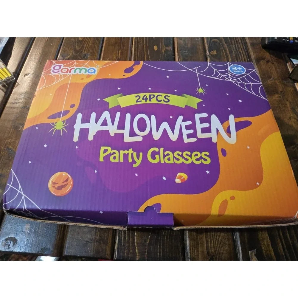 Glitter Halloween Party Glasses for Kids, Multi-Color‎ 24 Pices